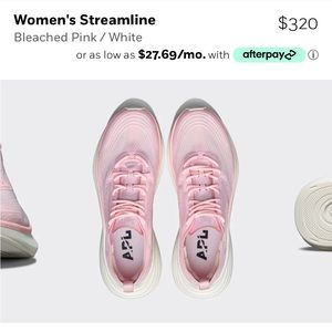 APL light pink streamline women’s sneakers